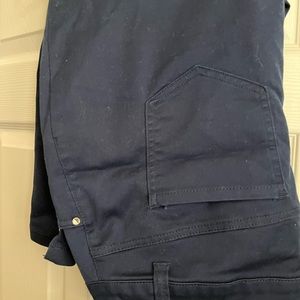 NWT Navy Sateen Capris